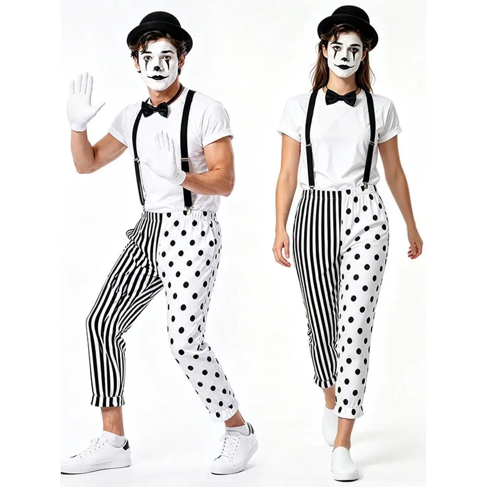 ชุดคู่ตัวตลกขาวดำ ชุดตัวตลกสำห - Anime Cosplay Couple บทวิจารณ์และราคา