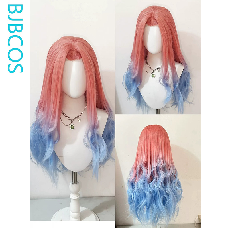 วิกผมที่จัดทรงแล้ว ‌ วิกคอสเพล - Anime Cosplay Blue Hair บทวิจารณ์และราคา