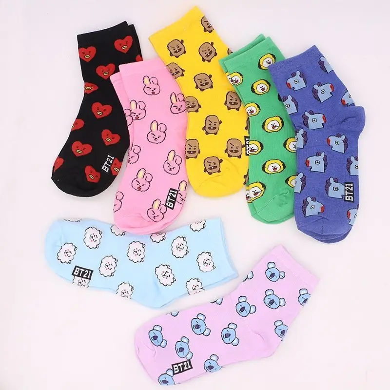 ถุงเท้าครึ่งน่อง BT21 Koya RJ  - Anime Cosplay Couple บทวิจารณ์และราคา